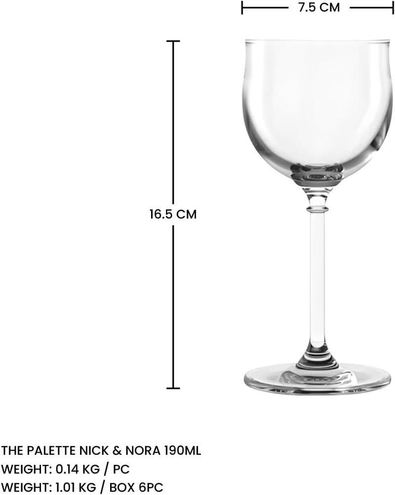 Ocean The Palette Nick & Nora Cocktail Glass - 190ml (Set of 6) - Elegant Stemware for Martinis and Manhattans - Image 3